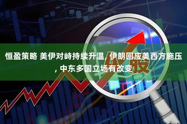 恒盈策略 美伊对峙持续升温, 伊朗回应美西方施压, 中东多国立场有改变