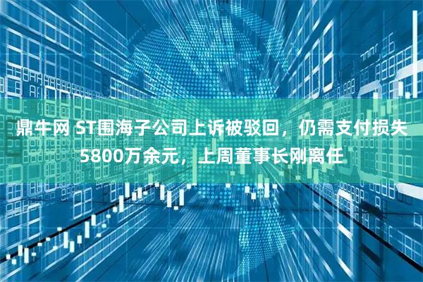鼎牛网 ST围海子公司上诉被驳回，仍需支付损失5800万余元，上周董事长刚离任