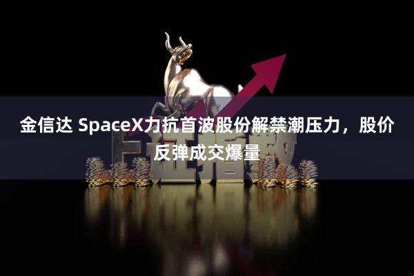 金信达 SpaceX力抗首波股份解禁潮压力，股价反弹成交爆量